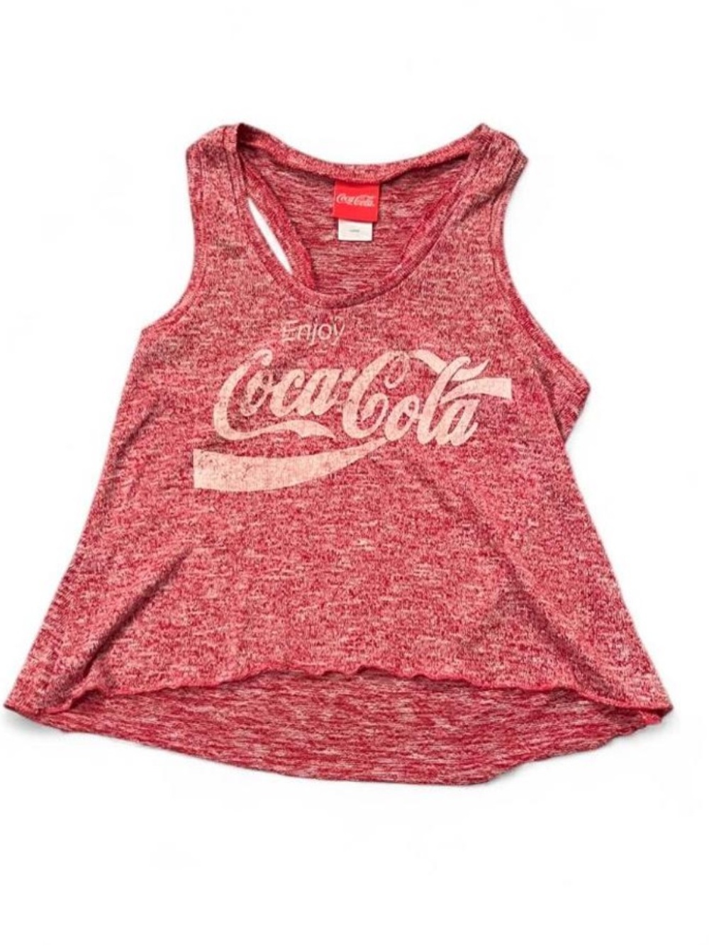 Vintage Coca Cola Red Marled Logo Tank Top